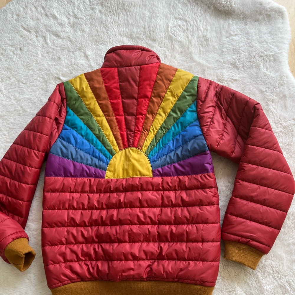 NWT Aviator Nation Sunburst  Jacket Red Dahlia